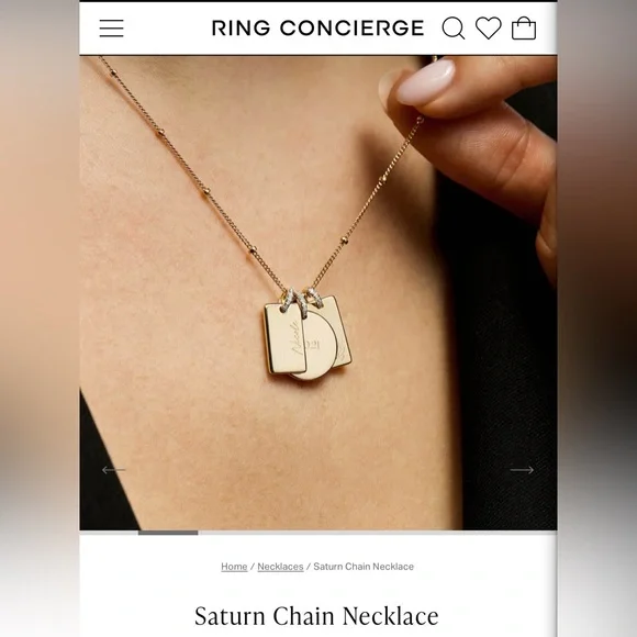 Ring Concierge Saturn Chain Necklace - Picture 2 of 6